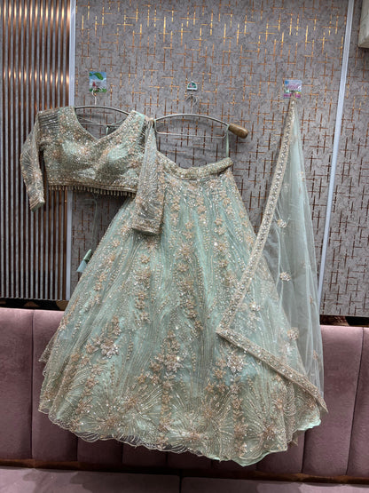 Awesome red Crop Top lehenga