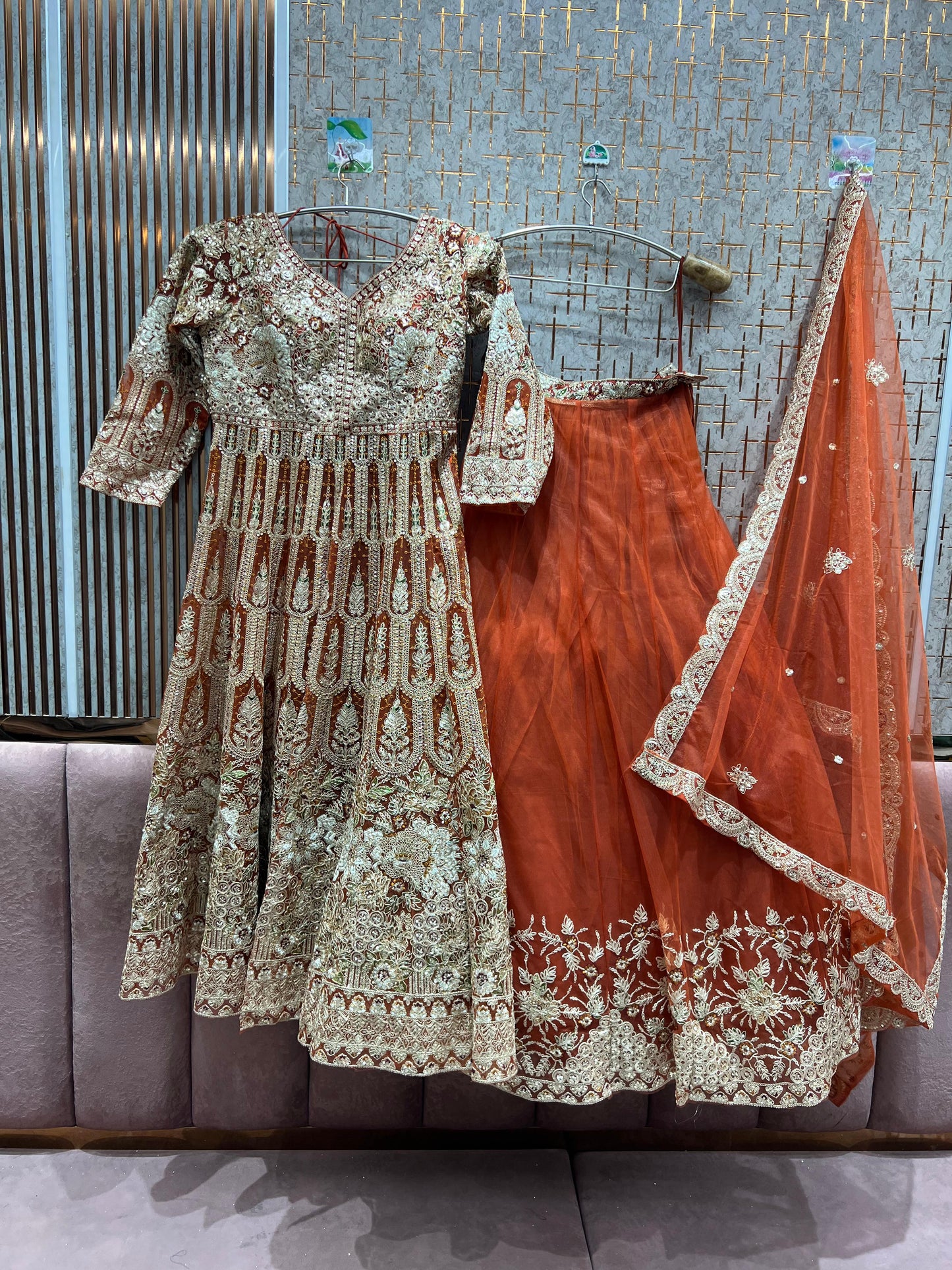 Designer Sky blue Peplum long Dress Farshi Gaharara Bridal Dress Muslim Special