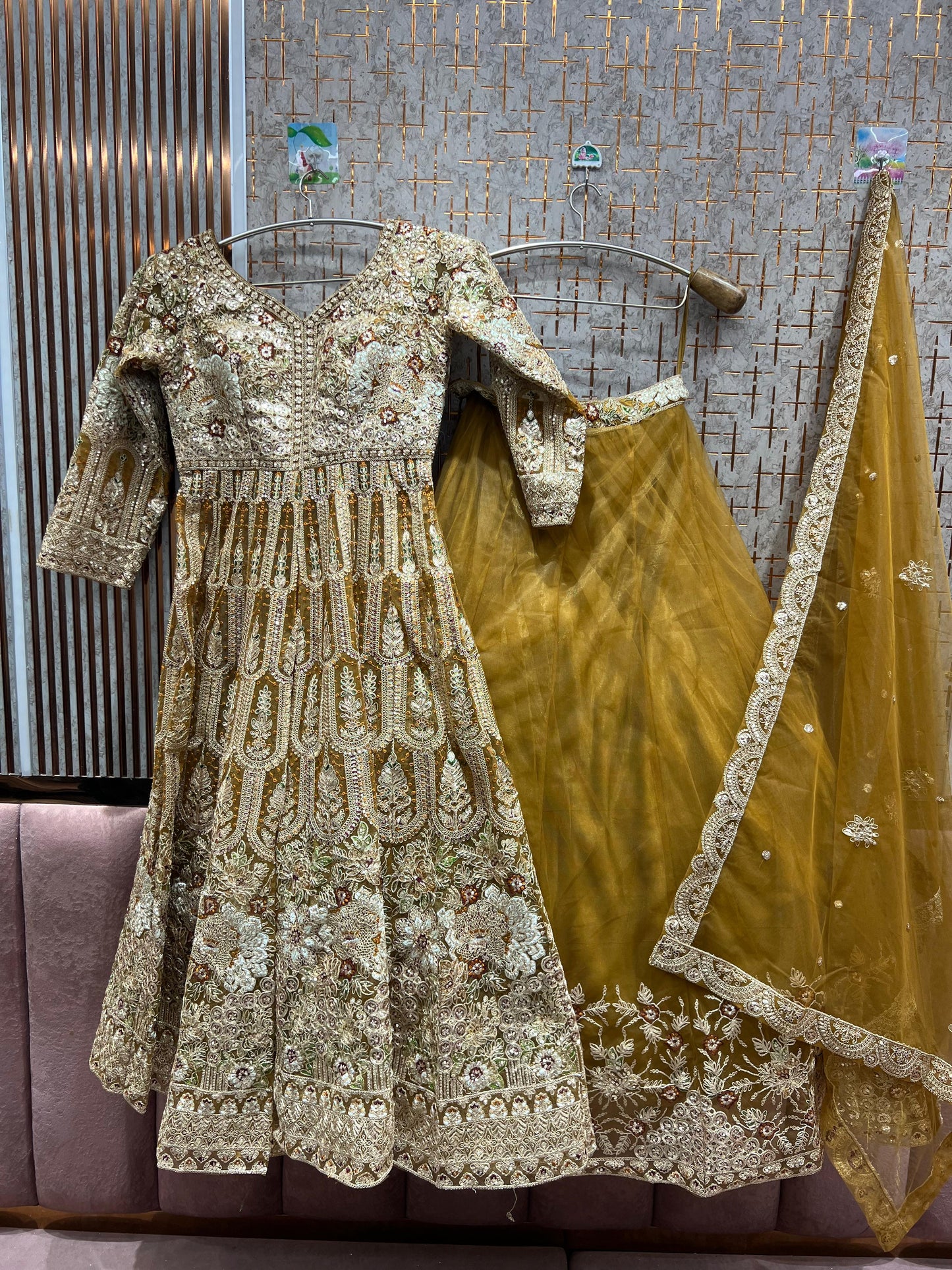 Designer Sky blue Peplum long Dress Farshi Gaharara Bridal Dress Muslim Special