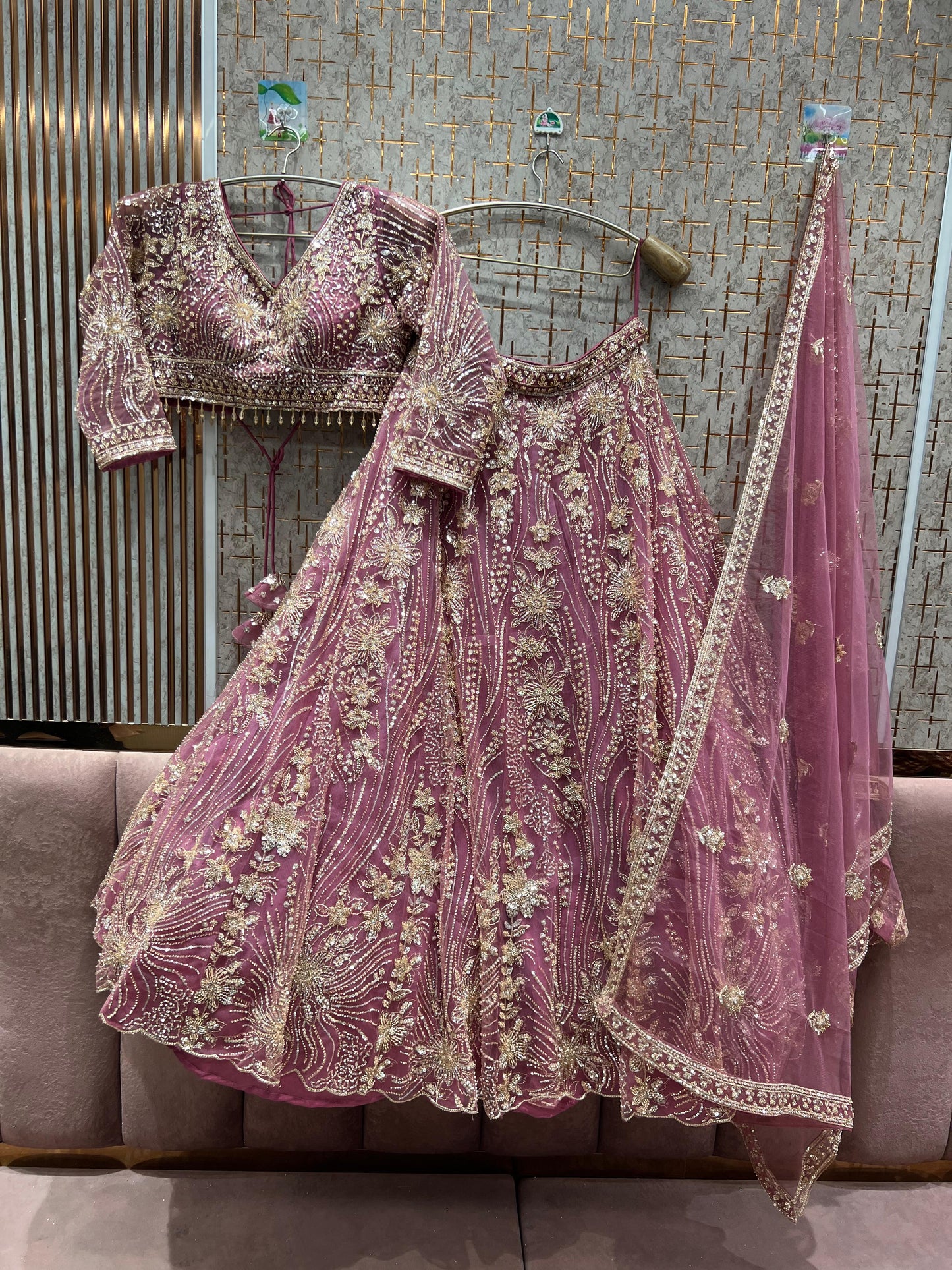 Awesome red Crop Top lehenga