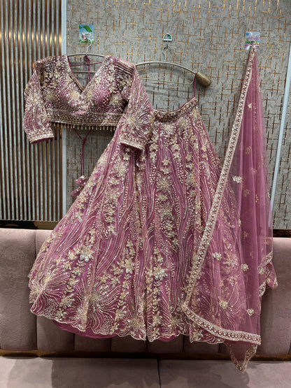 Awesome red Crop Top lehenga