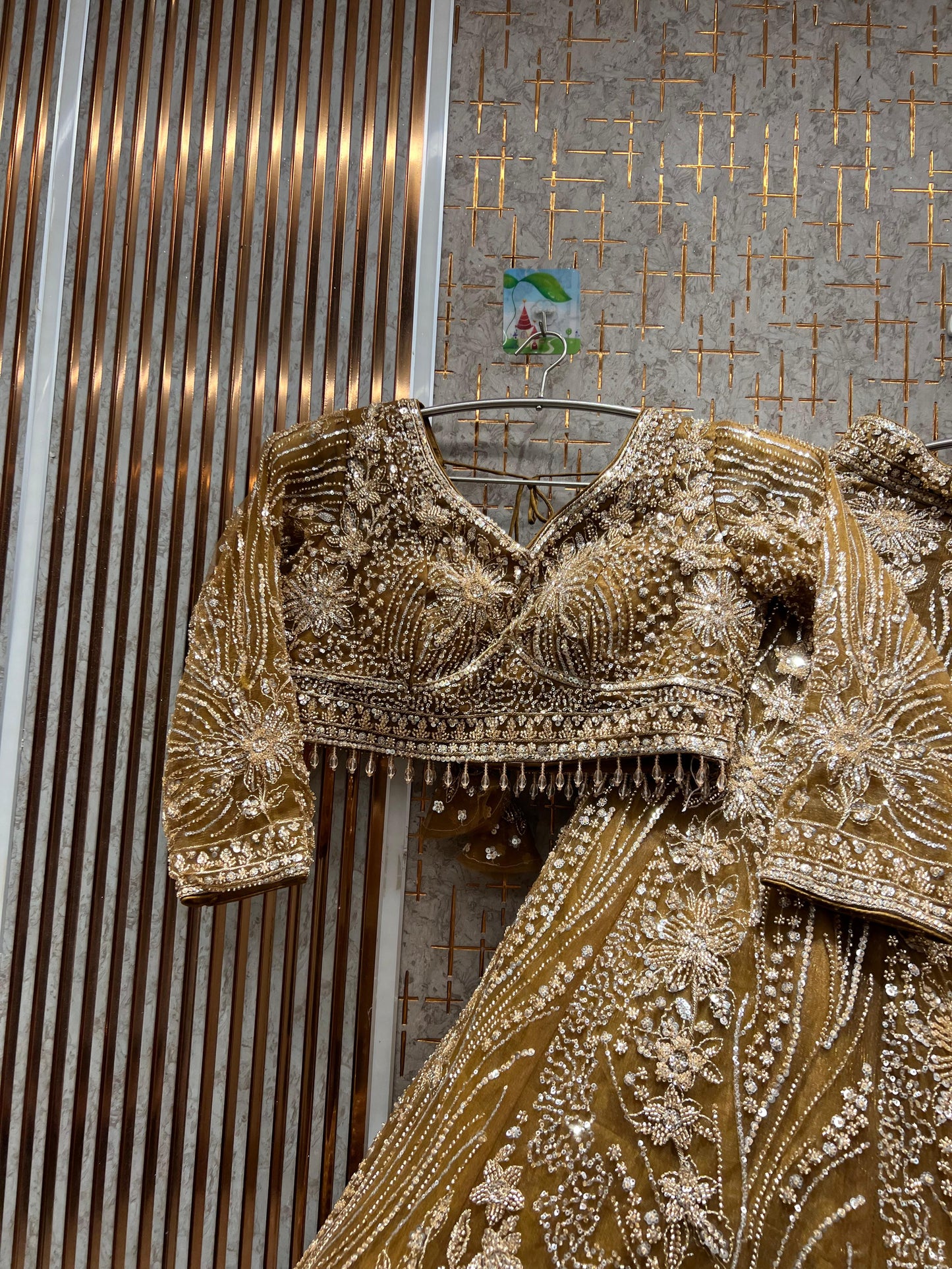 Awesome red Crop Top lehenga