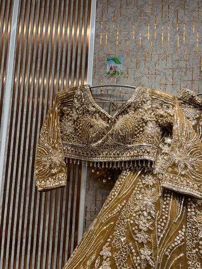 Awesome red Crop Top lehenga