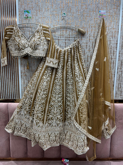 Stunning Sky blue Crop Top Lehenga