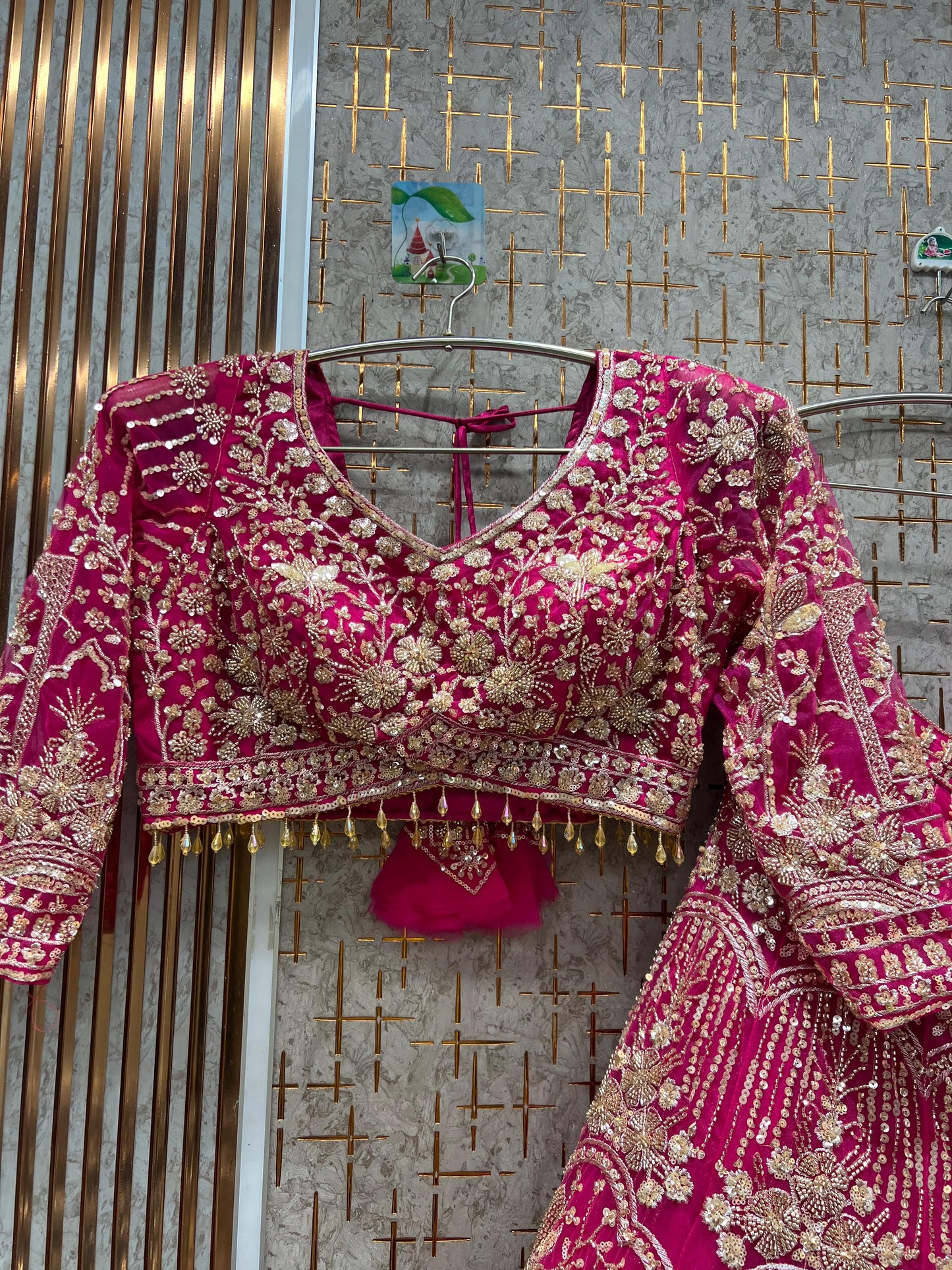 Eye catching Sky blue Crop Top Lehenga