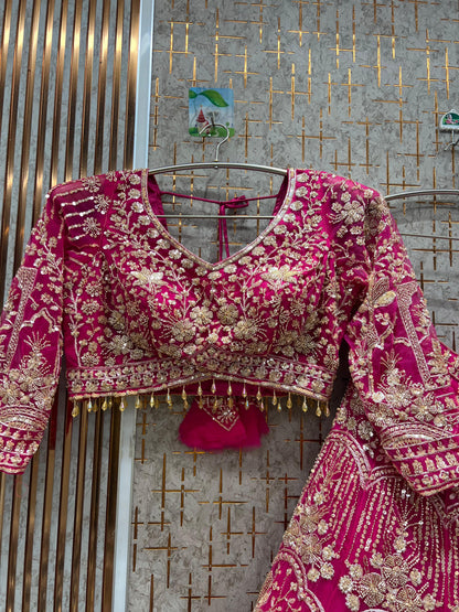 Eye catching Sky blue Crop Top Lehenga