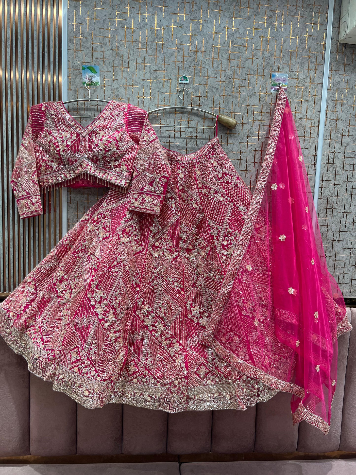 Fantastic Sky blue Crop Top Lehenga