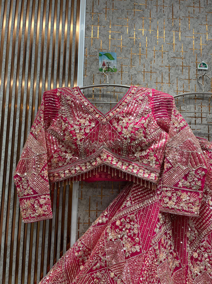 Fantastic Sky blue Crop Top Lehenga