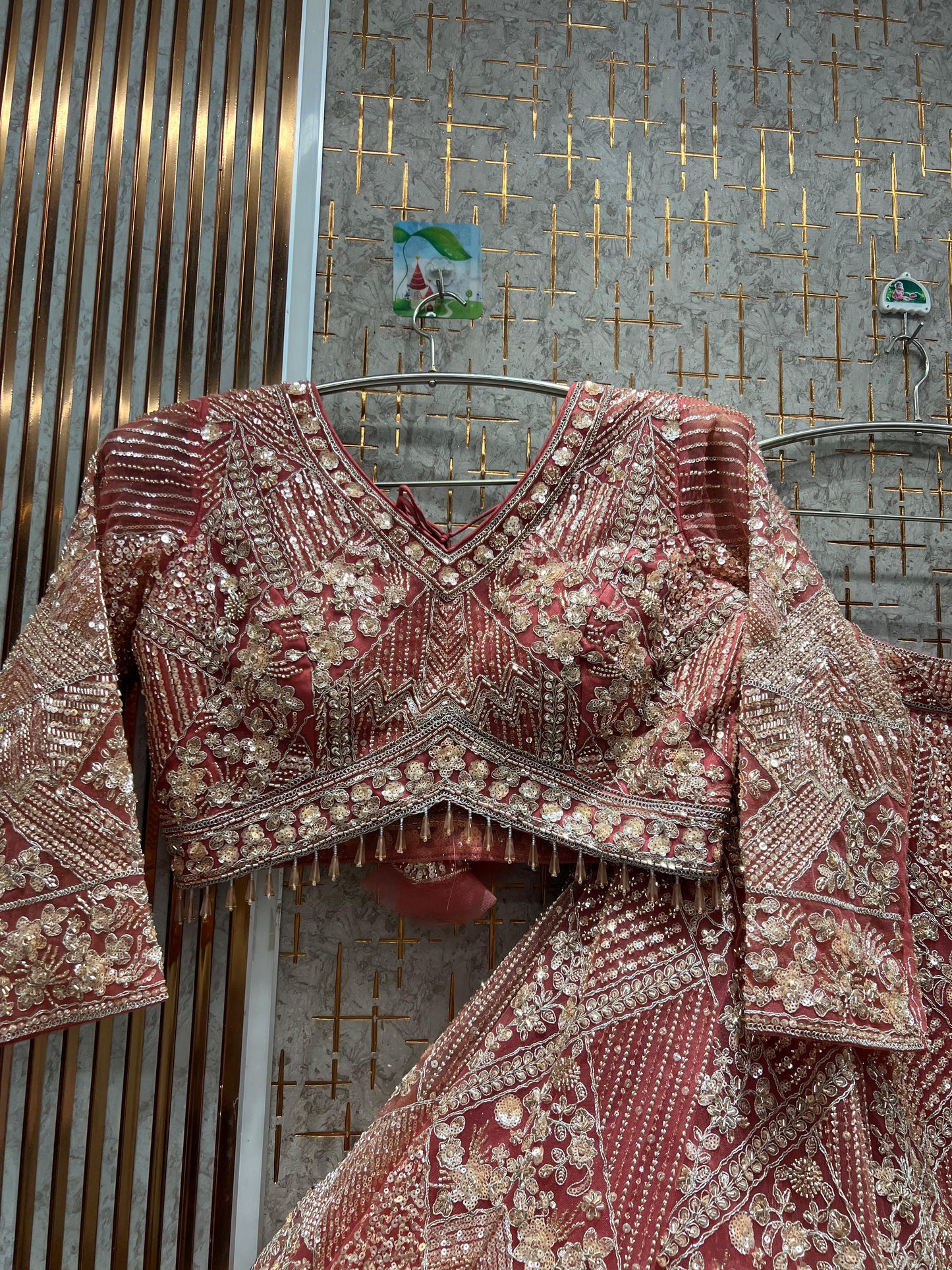 Fantastic Sky blue Crop Top Lehenga