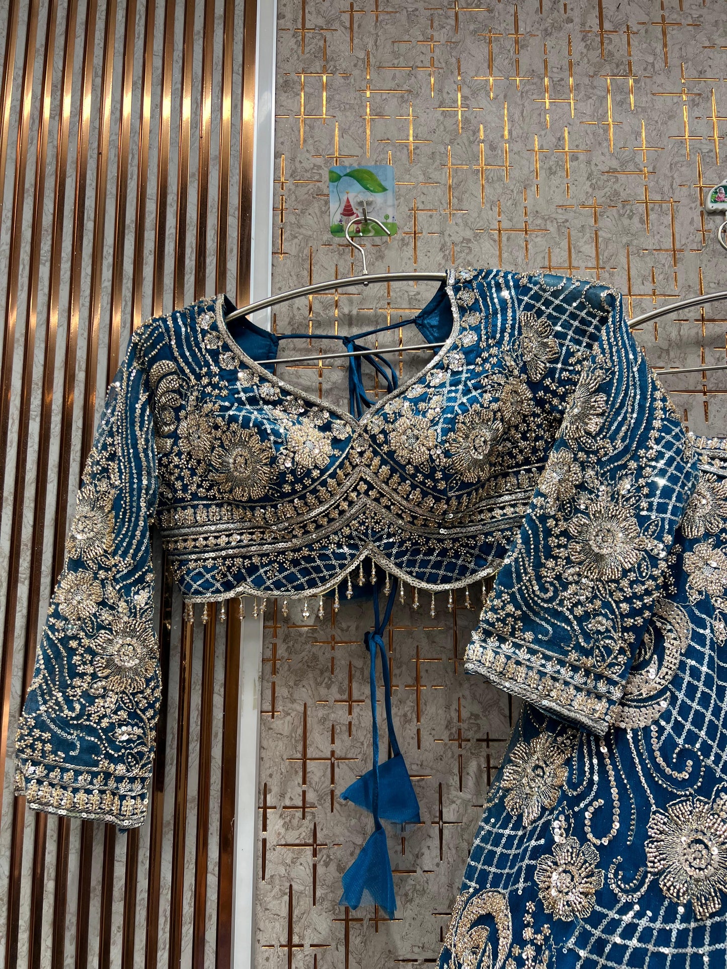 Gorgeous golden Crop Top Lehenga