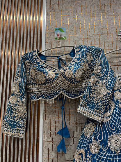 Gorgeous golden Crop Top Lehenga