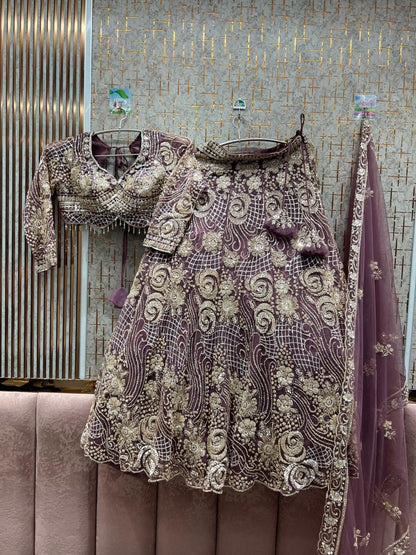 Gorgeous golden Crop Top Lehenga