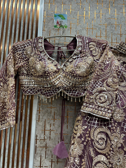 Gorgeous golden Crop Top Lehenga