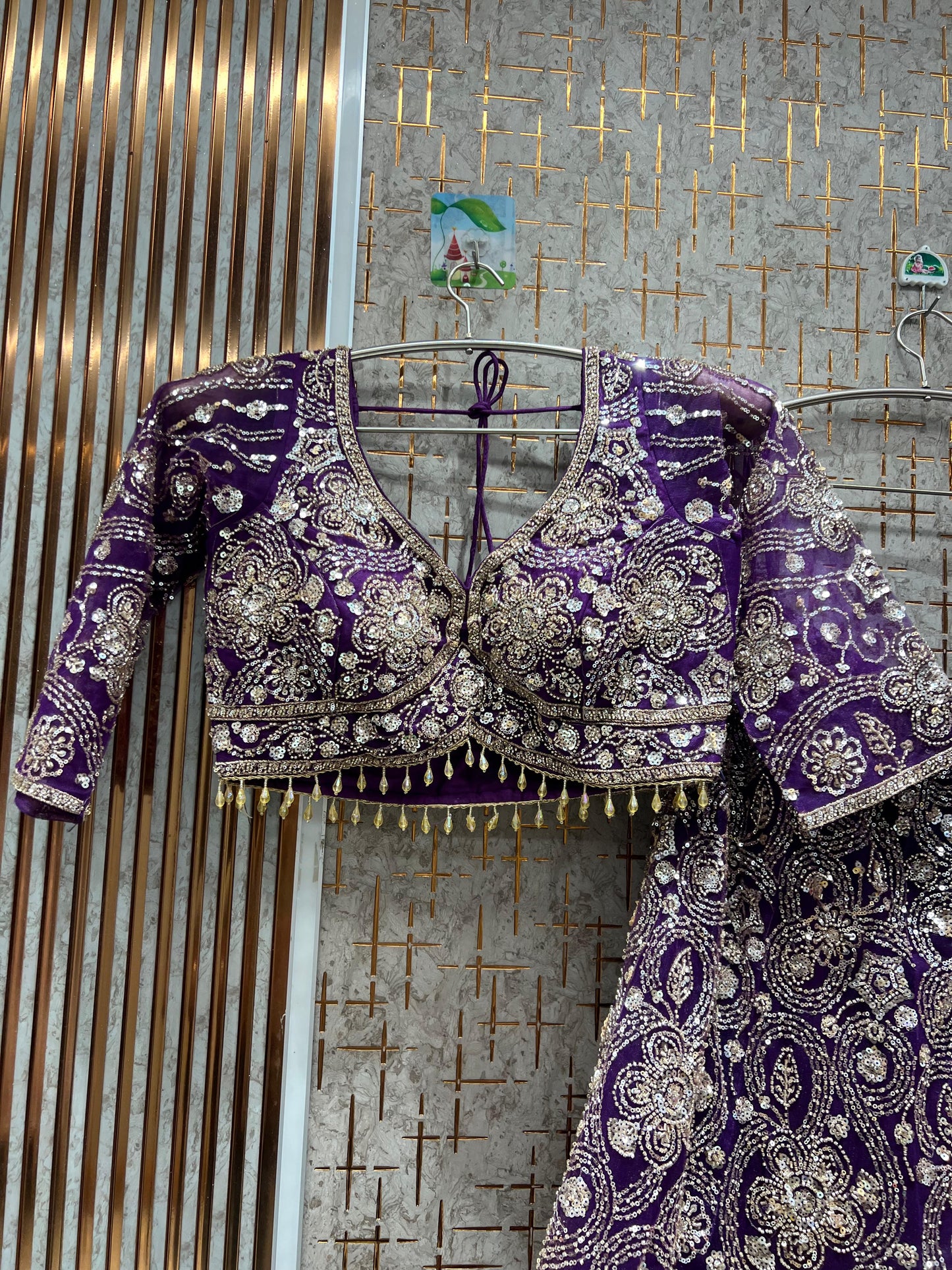 Stunning Sky blue Crop Top Lehenga