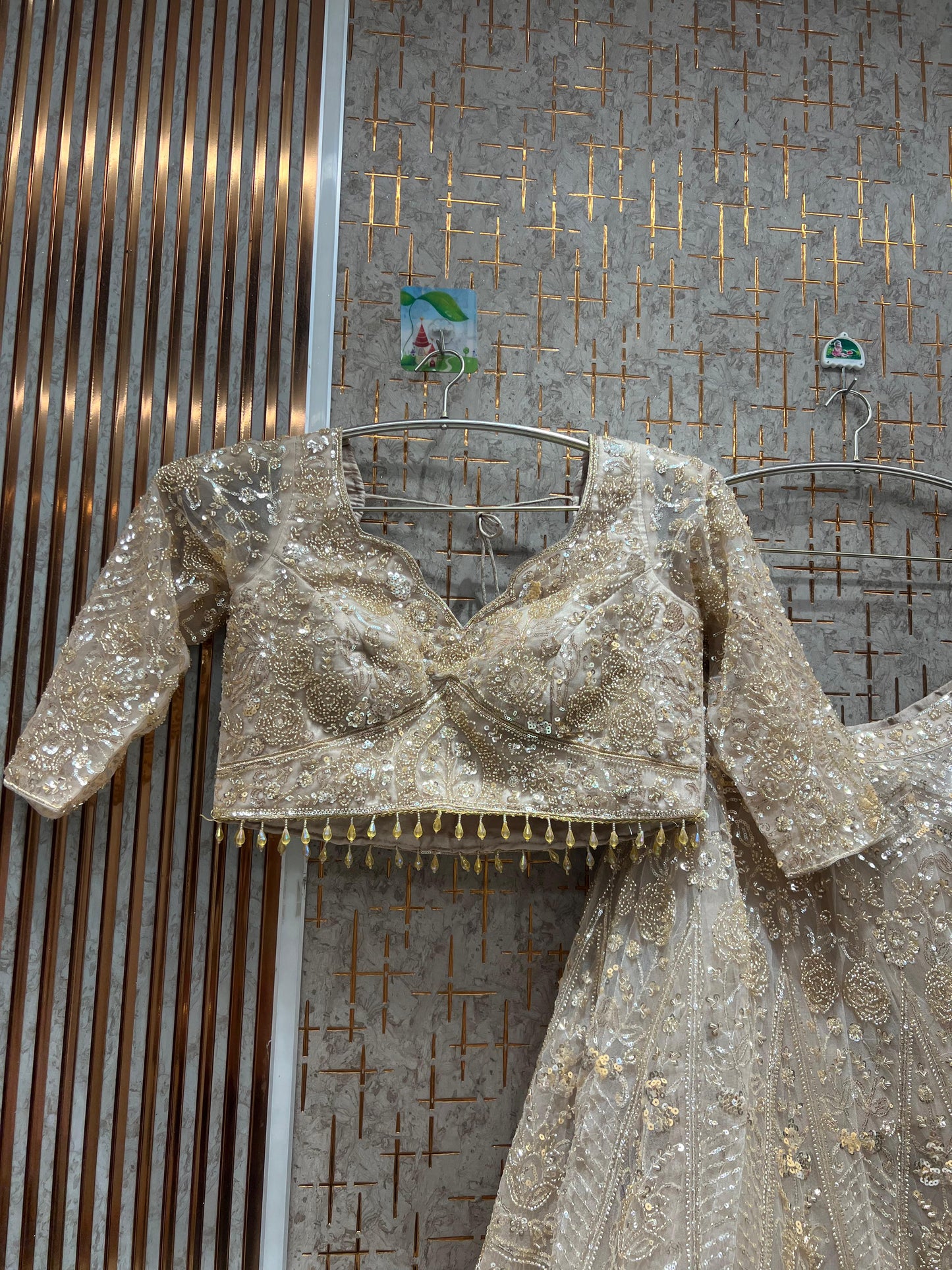 Lavishing Navy blue Crop Top Lehenga