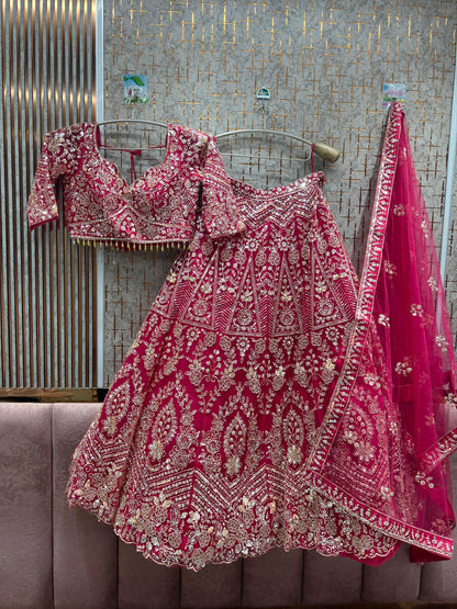 Lavishing Navy blue Crop Top Lehenga