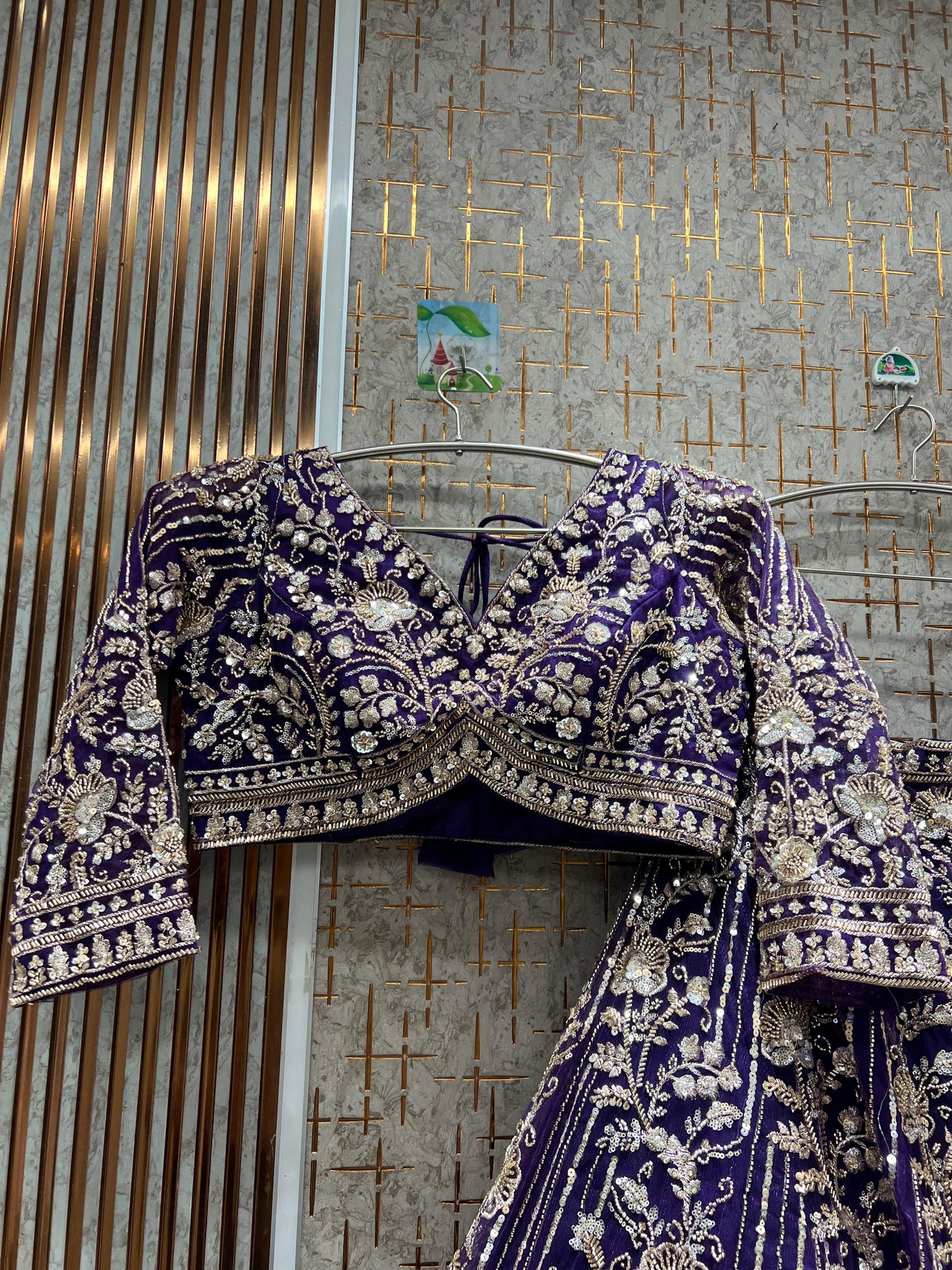 Fantastic purple Crop Top Lehenga