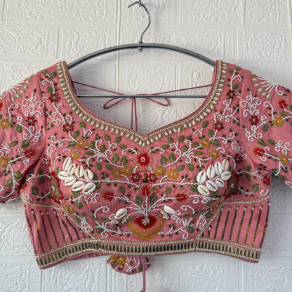 Khoobsurat pink green Crop Top lehenga