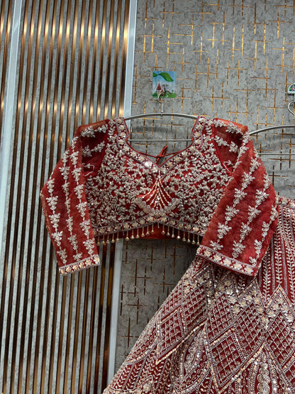 Good looking Purple Crop top Lehenga