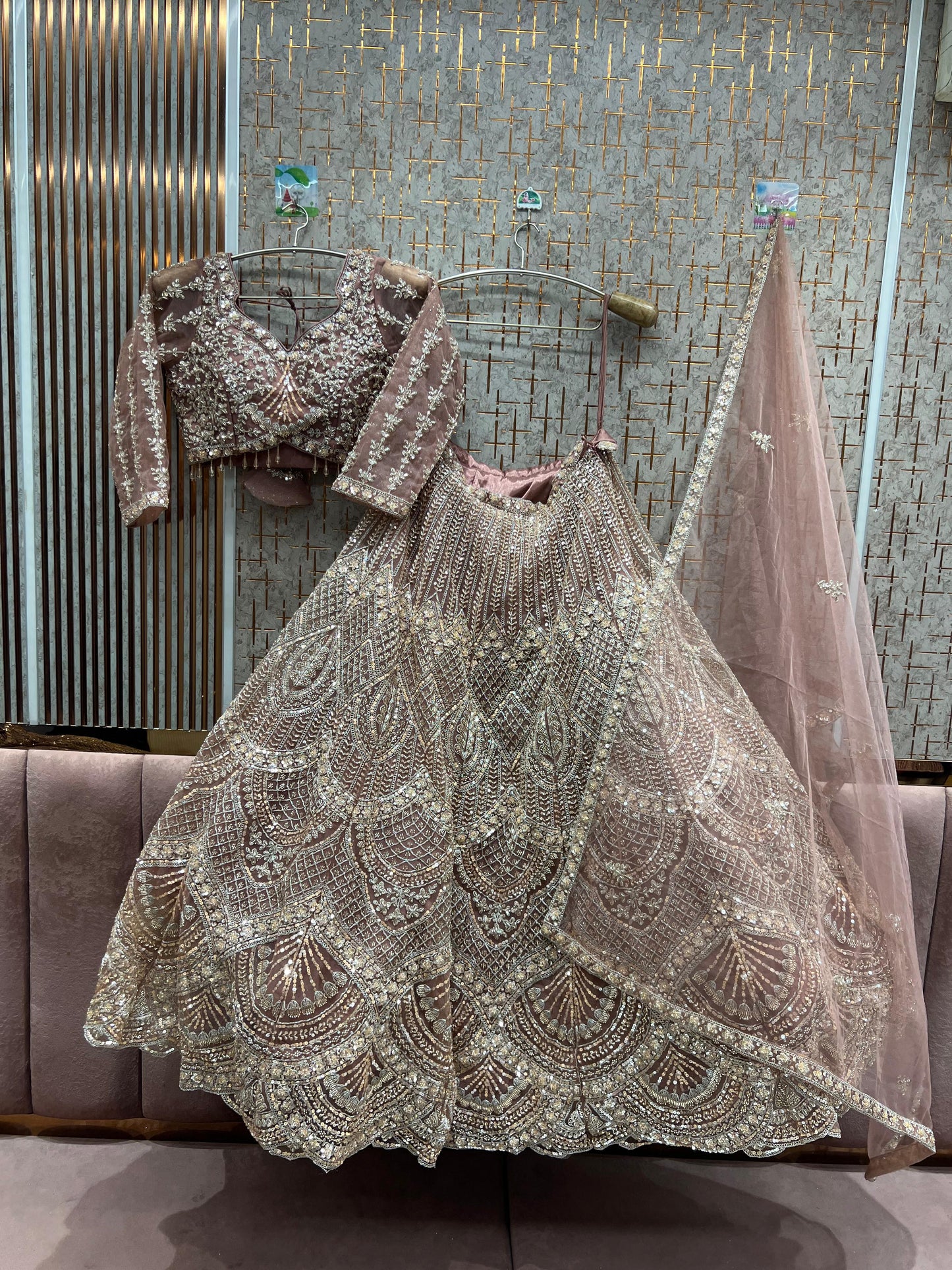 Good looking Purple Crop top Lehenga