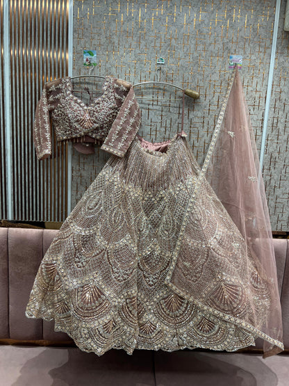 Good looking Purple Crop top Lehenga