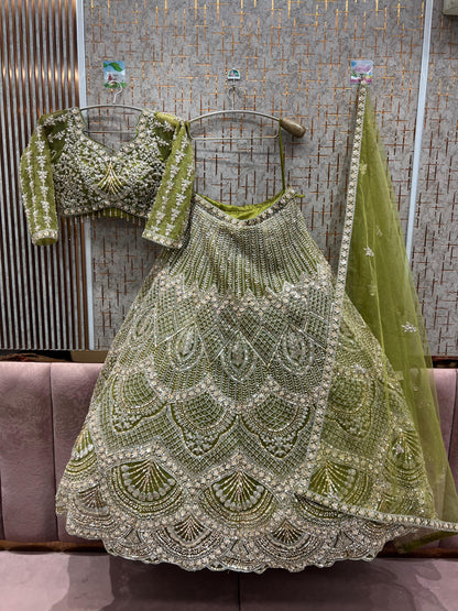 Good looking Purple Crop top Lehenga