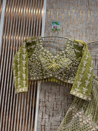 Good looking Purple Crop top Lehenga