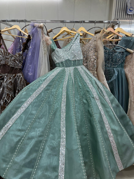 Something different green gown