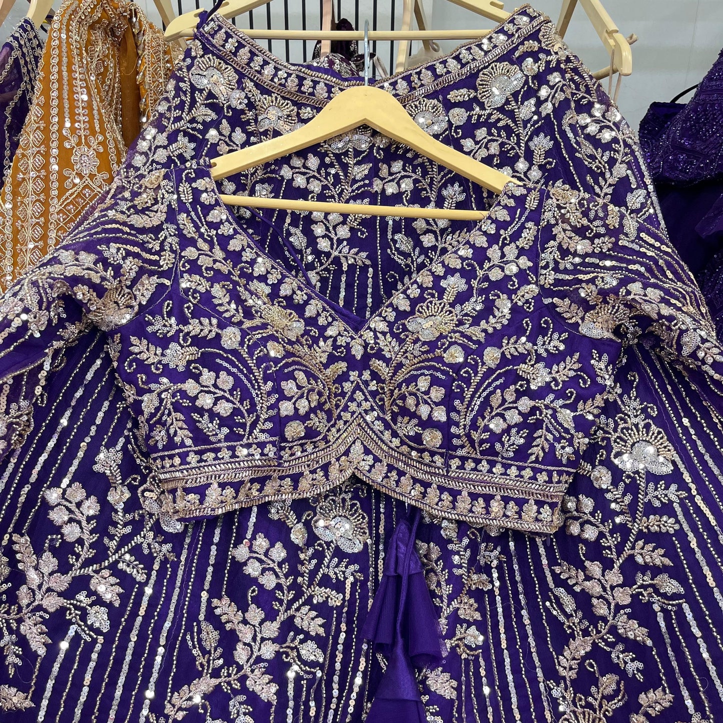 Gorgeous Purple Crop Top Lehenga
