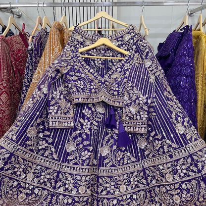 Gorgeous Purple Crop Top Lehenga