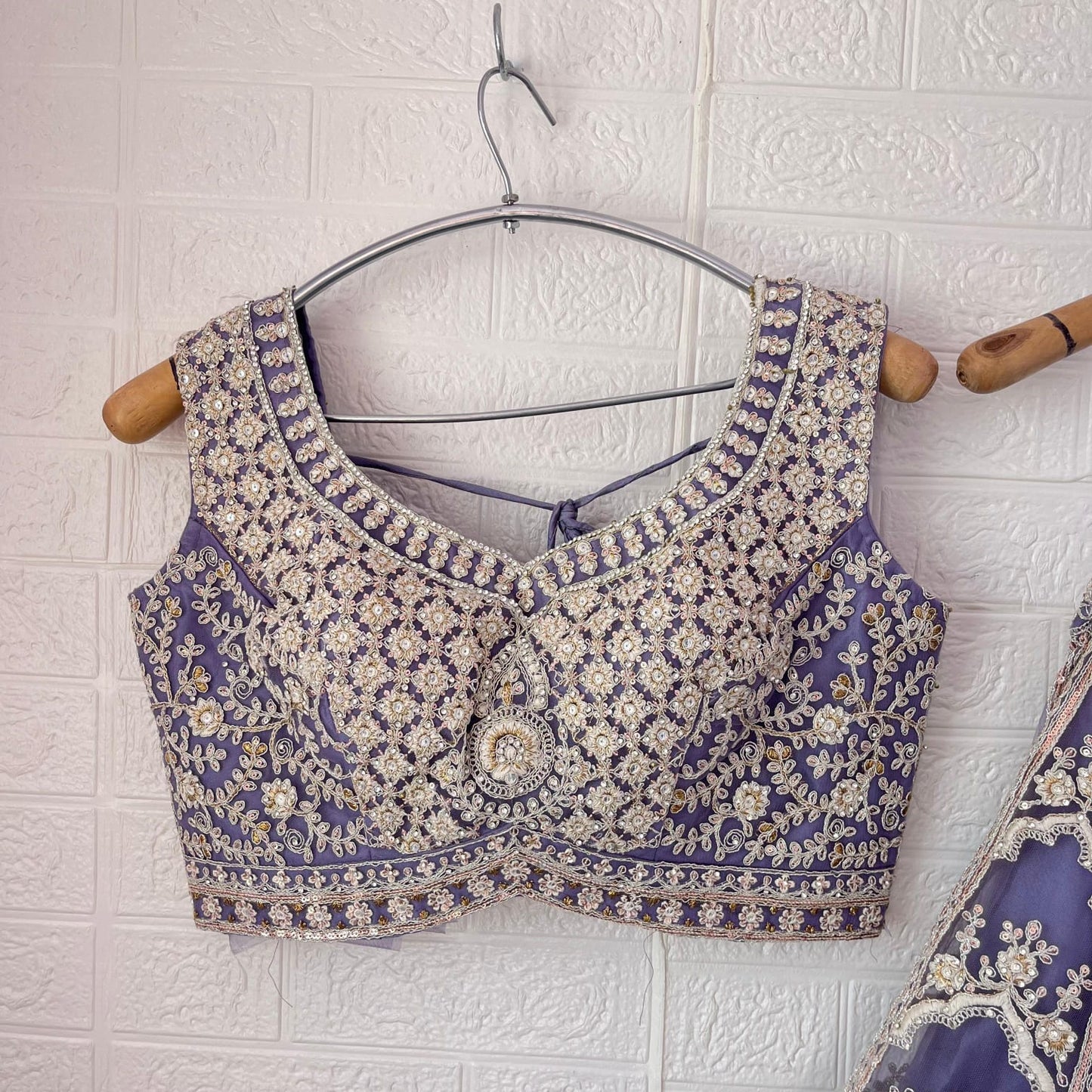 Beautiful baby pink Crop Top Lehenga