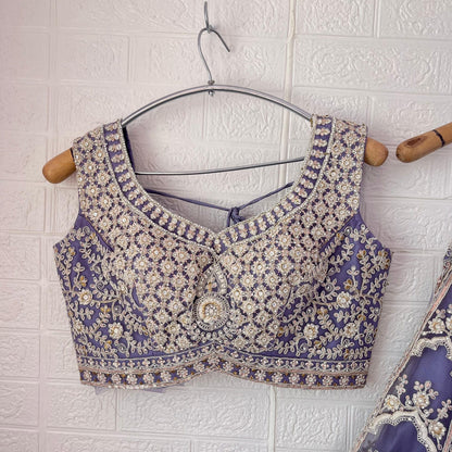 Beautiful baby pink Crop Top Lehenga