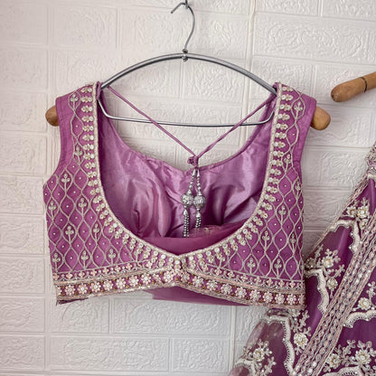 Beautiful baby pink Crop Top Lehenga