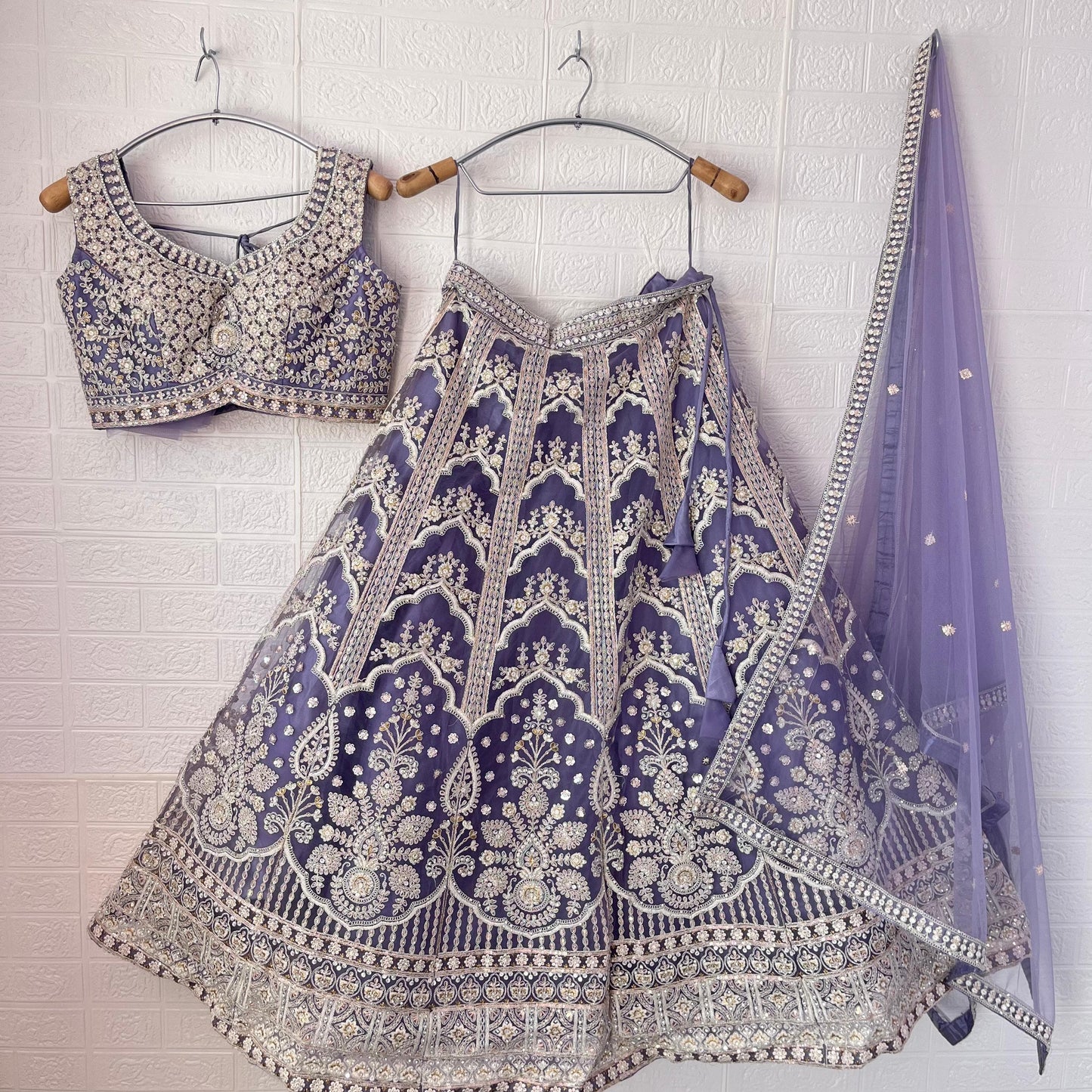 Beautiful baby pink Crop Top Lehenga