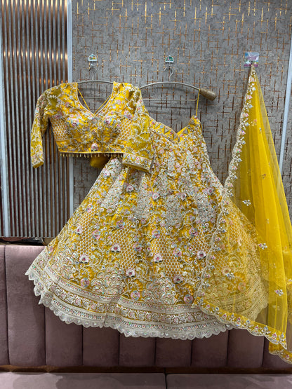 Glamorous Pink Crop Top Lehenga