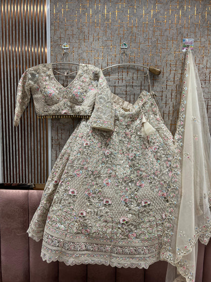 Glamorous Pink Crop Top Lehenga