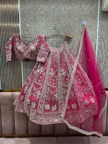 Lavishing Golden peach Crop Top Lehenga