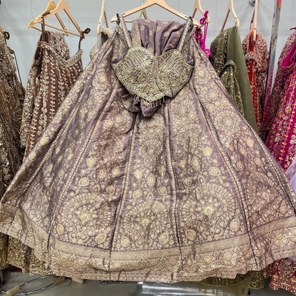 Fantastic Onion pink Crop top Lehenga