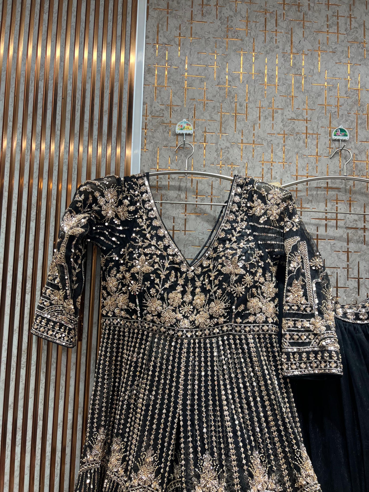 Khoobsurat Hot pink Peplum long Dress Farshi Gaharara Dress Special