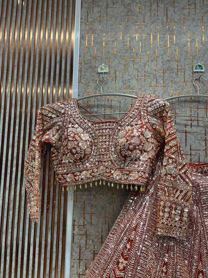 Beautiful Purple Crop top Lehenga