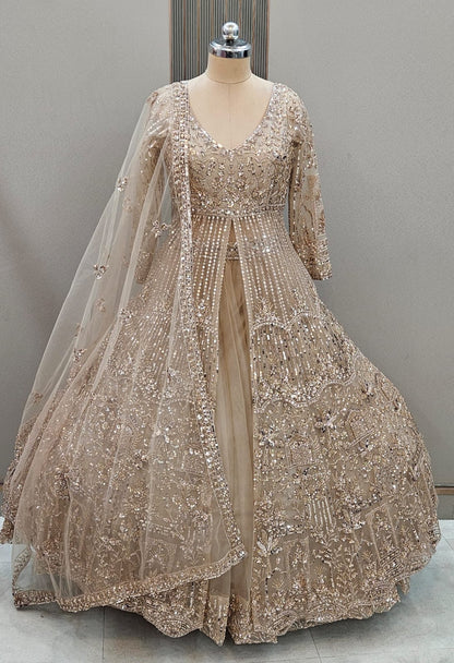 Khoobsurat Hot pink Peplum long Dress Farshi Gaharara Dress Special