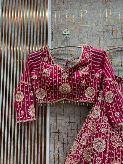 Good looking Sky blue Crop top Ready to wear Lehenga