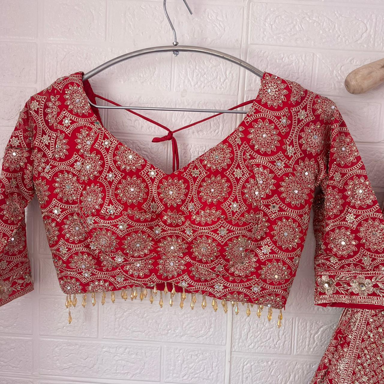 Gorgeous Hot pink Ready to wear Crop Top Lehenga