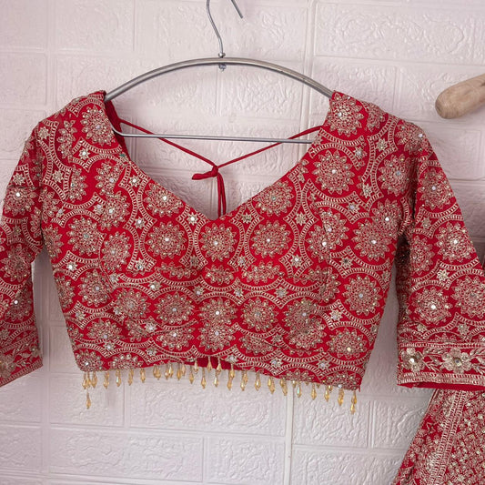 Gorgeous Hot pink Ready to wear Crop Top Lehenga