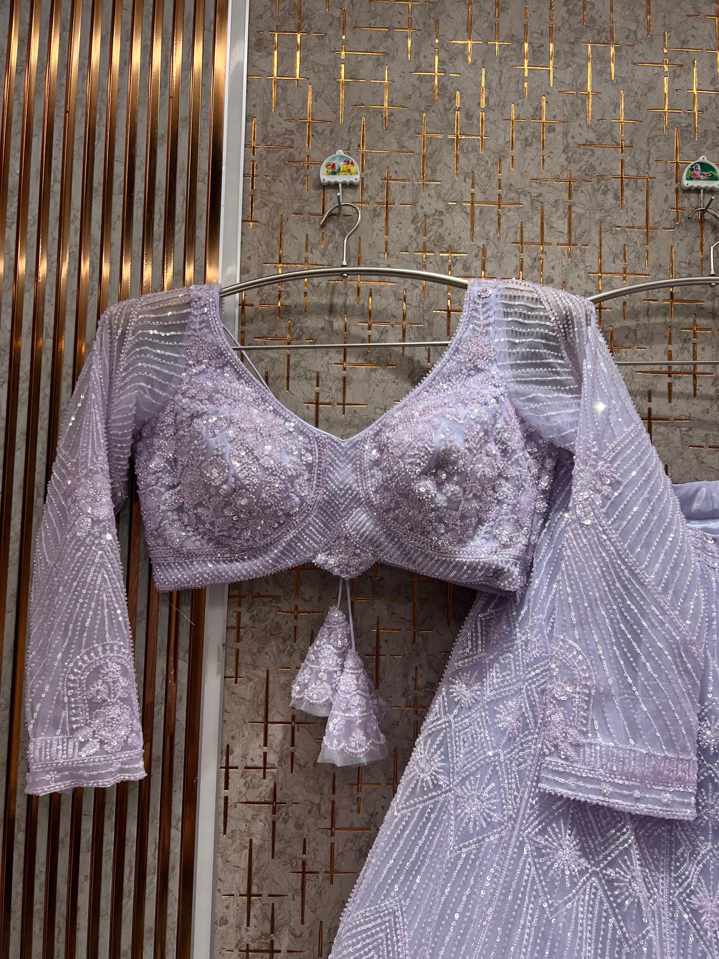 Delightful Red on Red Monotone Crop Top Lehenga