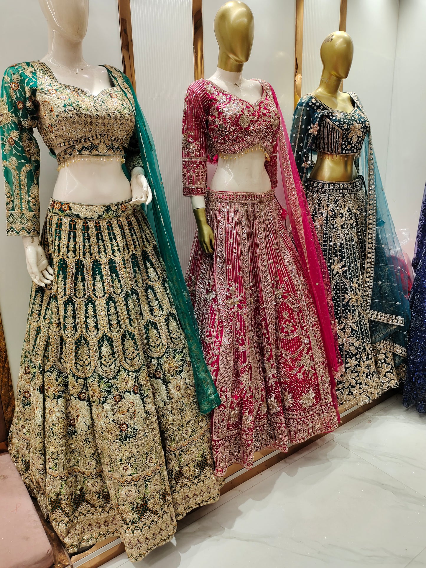 Glamorous orange crop top Lehenga