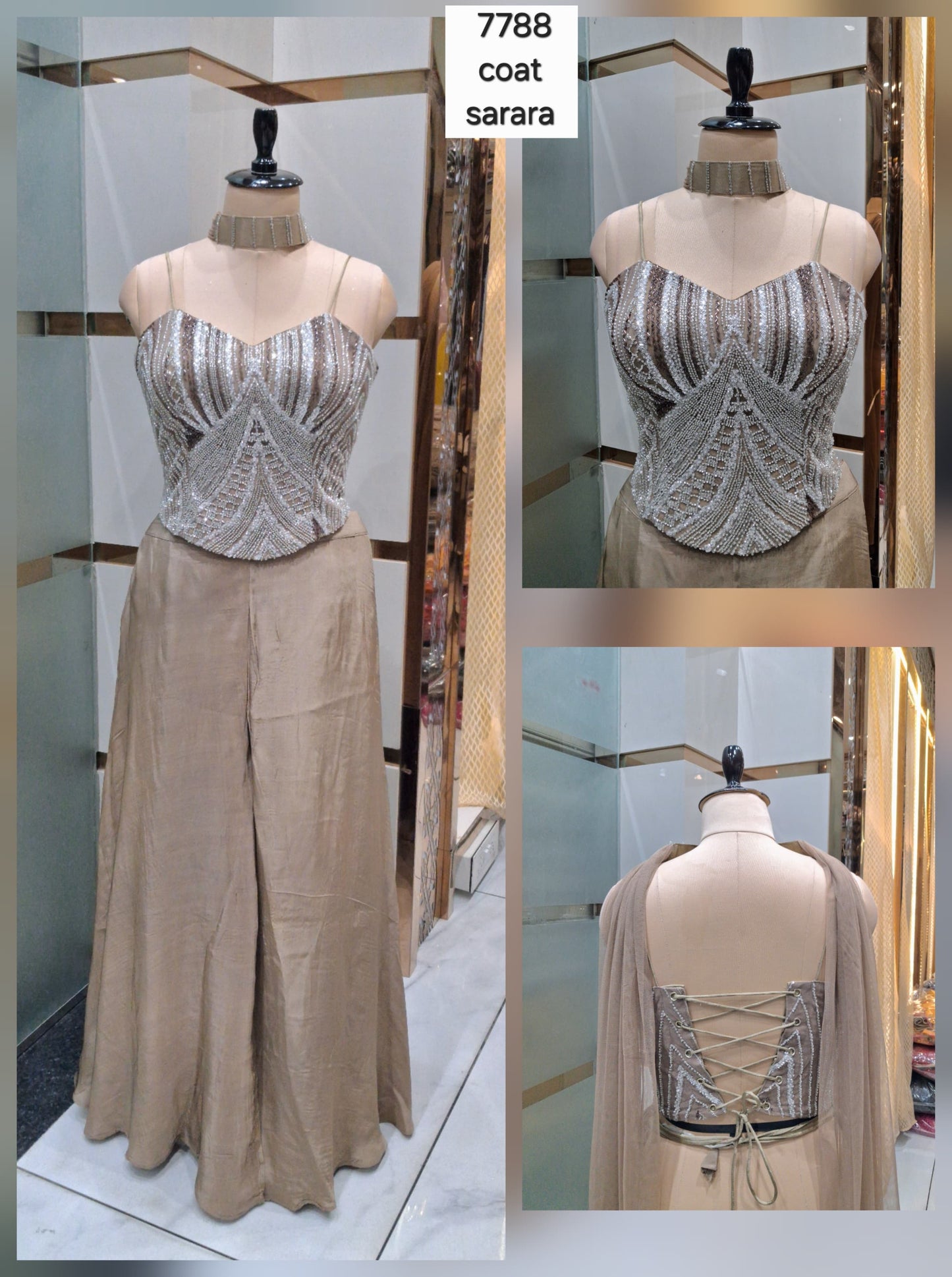 Lovely peach Shrug suit dress material