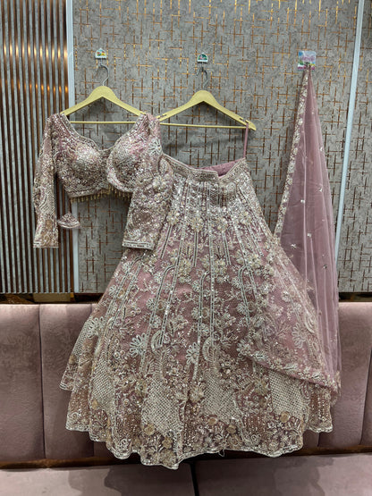 Fantastic pink crop top Lehenga