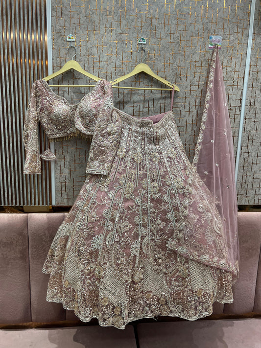 Fantastic pink crop top Lehenga