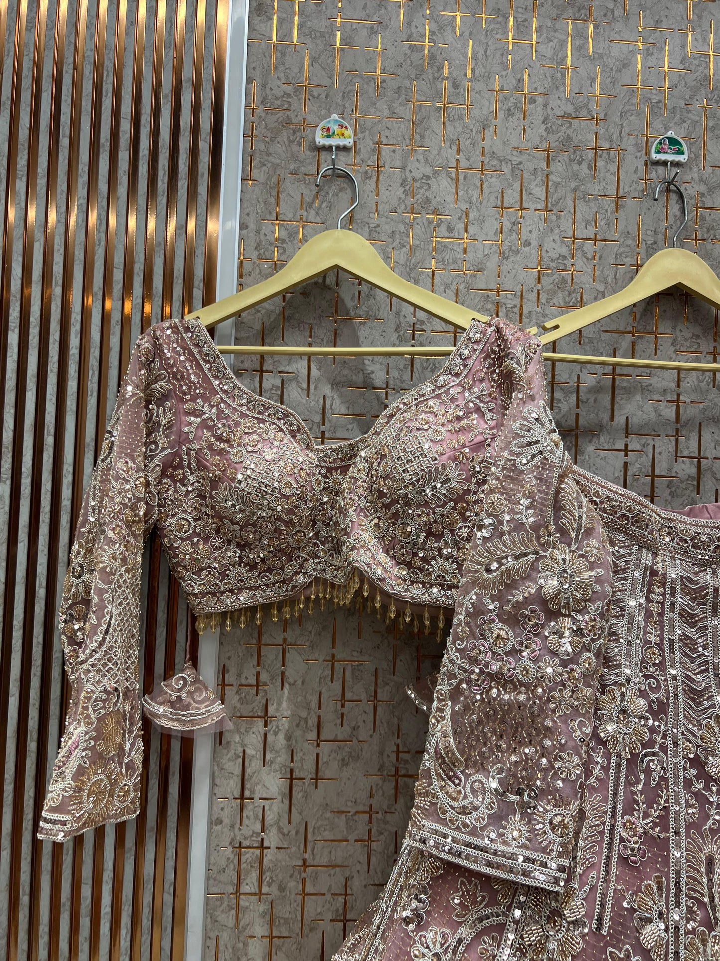 Fantastic pink crop top Lehenga